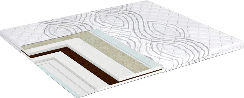 

Тонкий матрас-топпер Smart Mattresses Cocos & Wool 140х190 см (1012021-4-8)