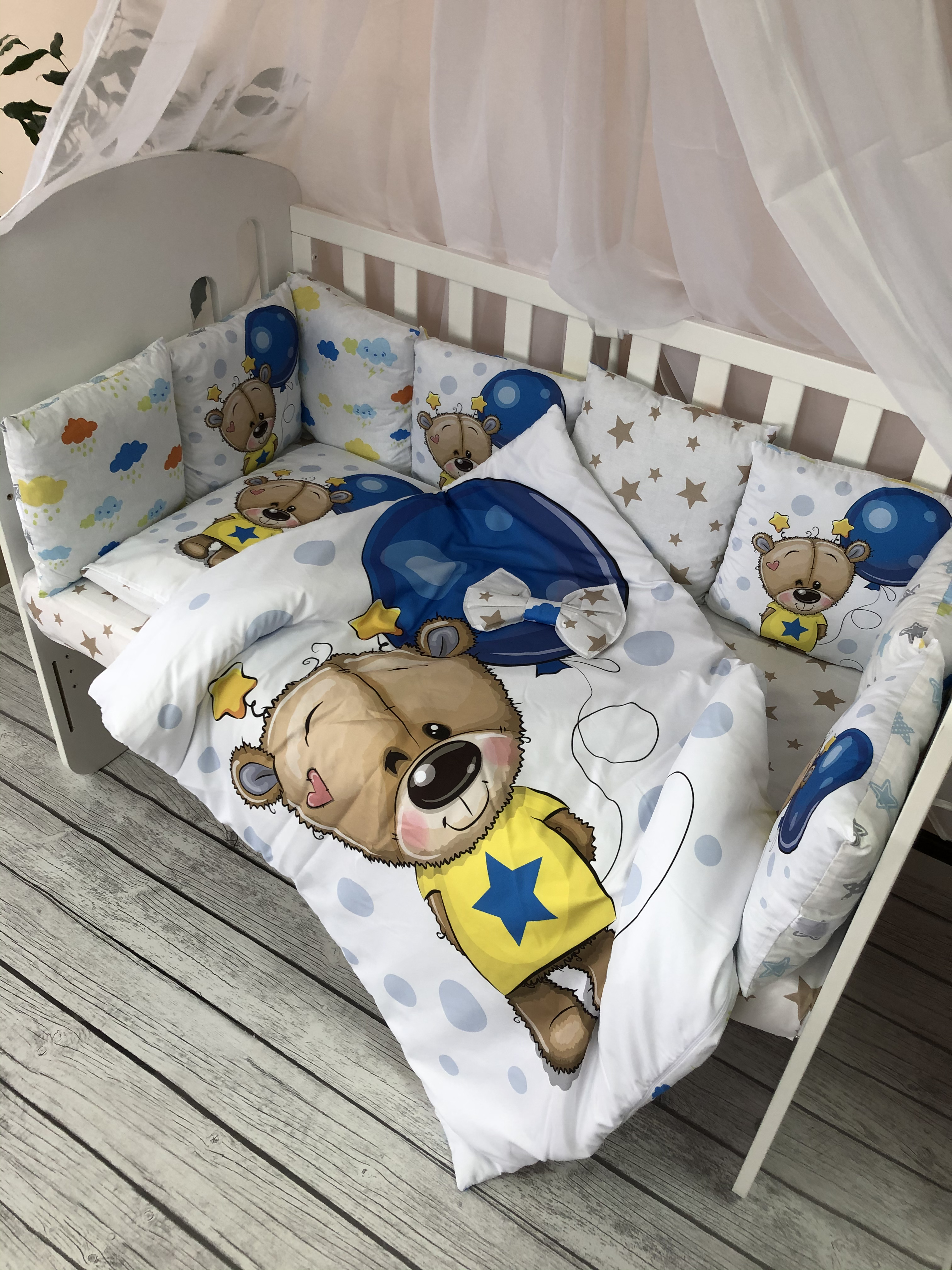 

Комплект постельного белья Baby Comfort MyTeddy Мишка с воздушным шариком 7 элементов