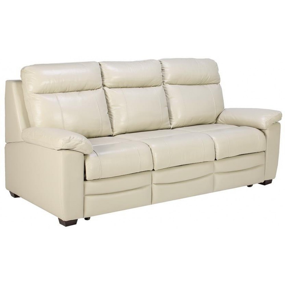 

Диван трехместный Arimax Denaly LUX кожа светло-бежевый CX3010