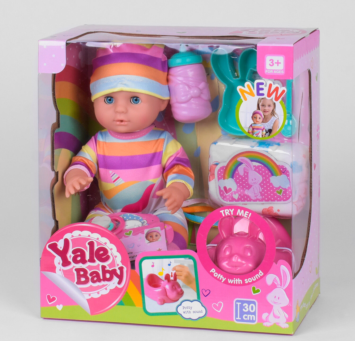 

Кукла пупс Yale Baby1981 Н функциональный с аксессуарами Музыкальный горшок