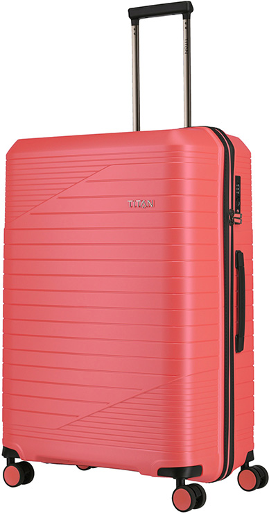 

TRANSPORT/Pink Metallic Чемодан на 4 колесах L (102л,3,4кг) (51x77x30см) Titan Ti852404-17