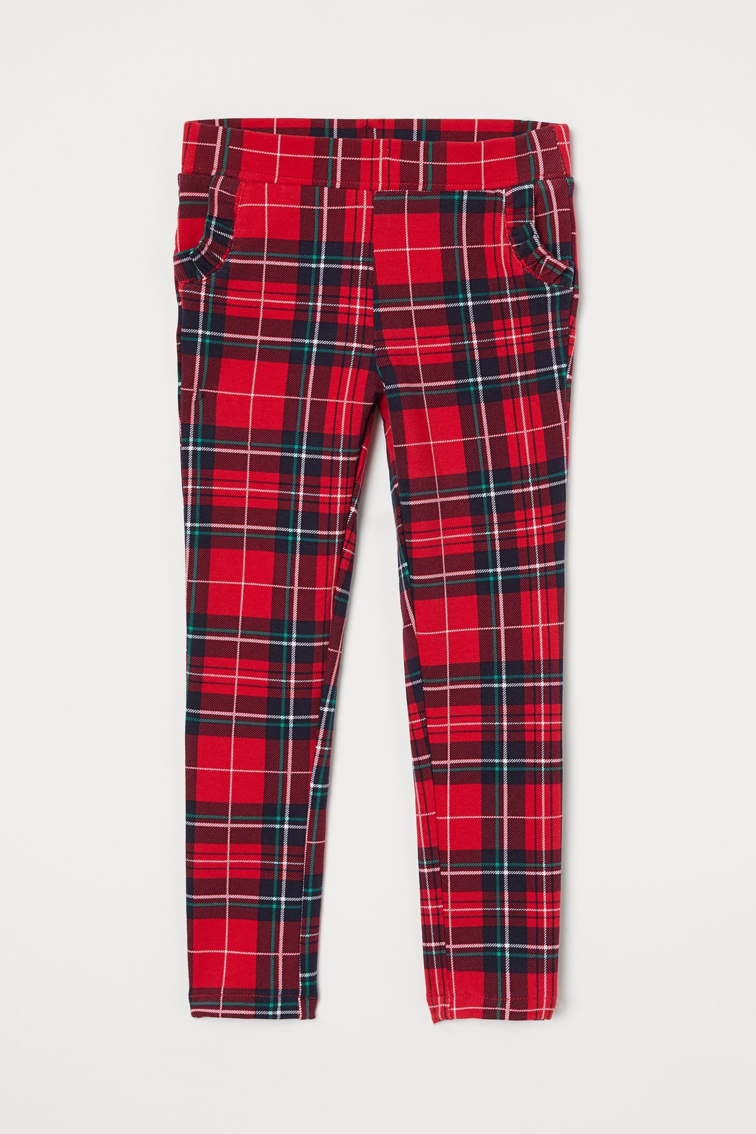 

Леггинсы для девочки H&M "Клетка" красные 134