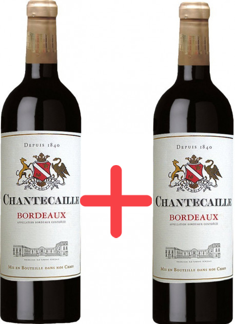 Акція на Набор вина GVG Chantecaille Bordeaux Rouge красное сухое 12.5% 0.75 л х 2 шт (3429671215419) від Rozetka UA