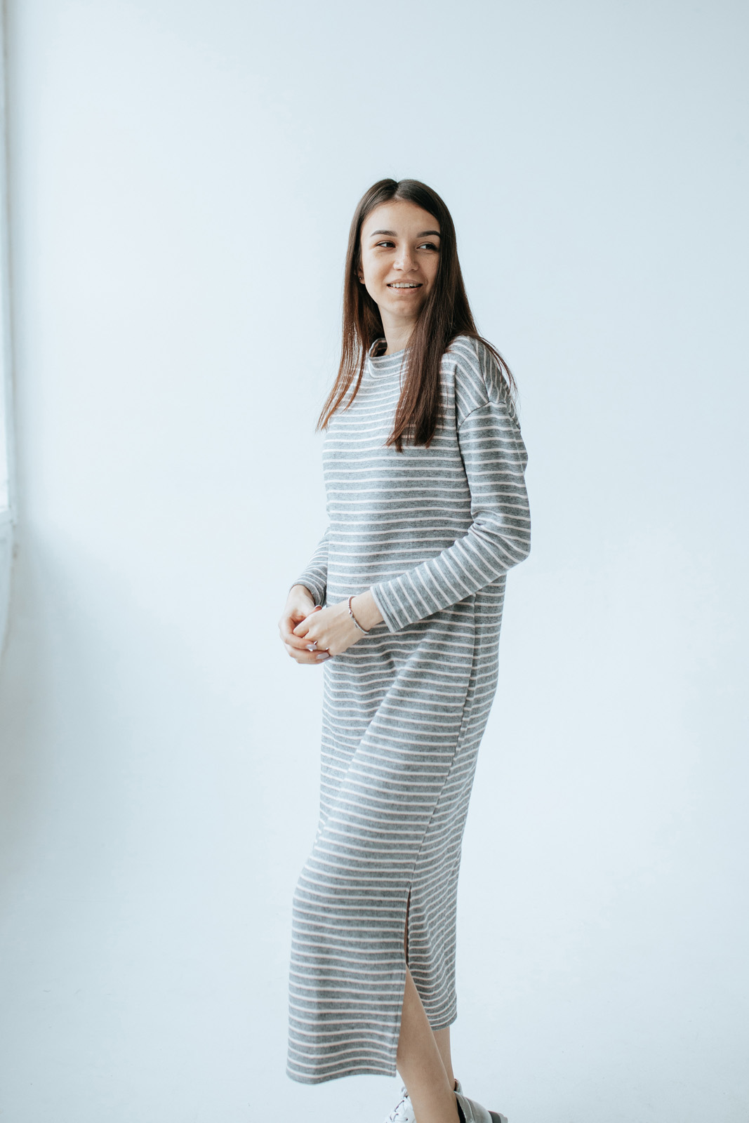

Платье Wear me со спущенными плечами M Серый 1w/19/29