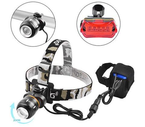 

Велокомплект/фонарь налобный Police B06B-T6 + STOP 5LED