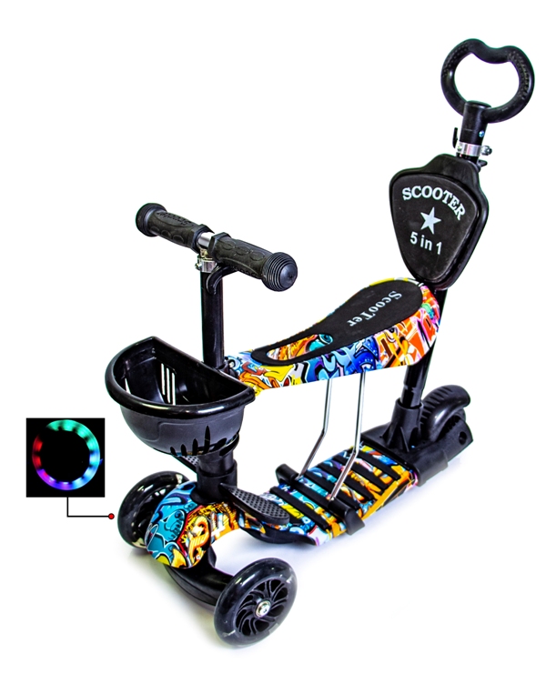 

Самокат Scooter 5in1. Graffiti (многофункциональный)
