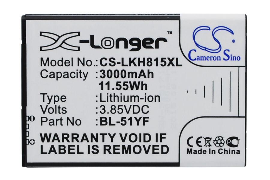 

Аккумулятор X-Longer BL-51YF для LG G4 H818 (3000 mAh)