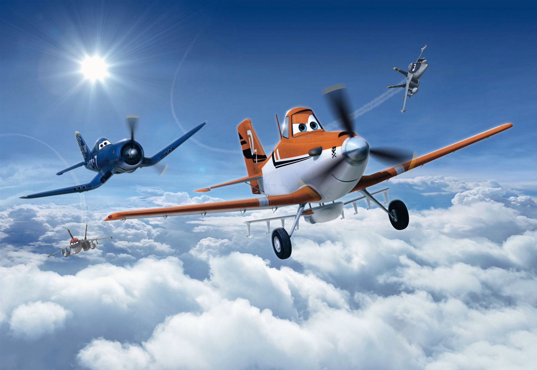 

Фотообои бумажные Komar Planes Above the Clouds 368х254 см 8 сегментов (8-465)