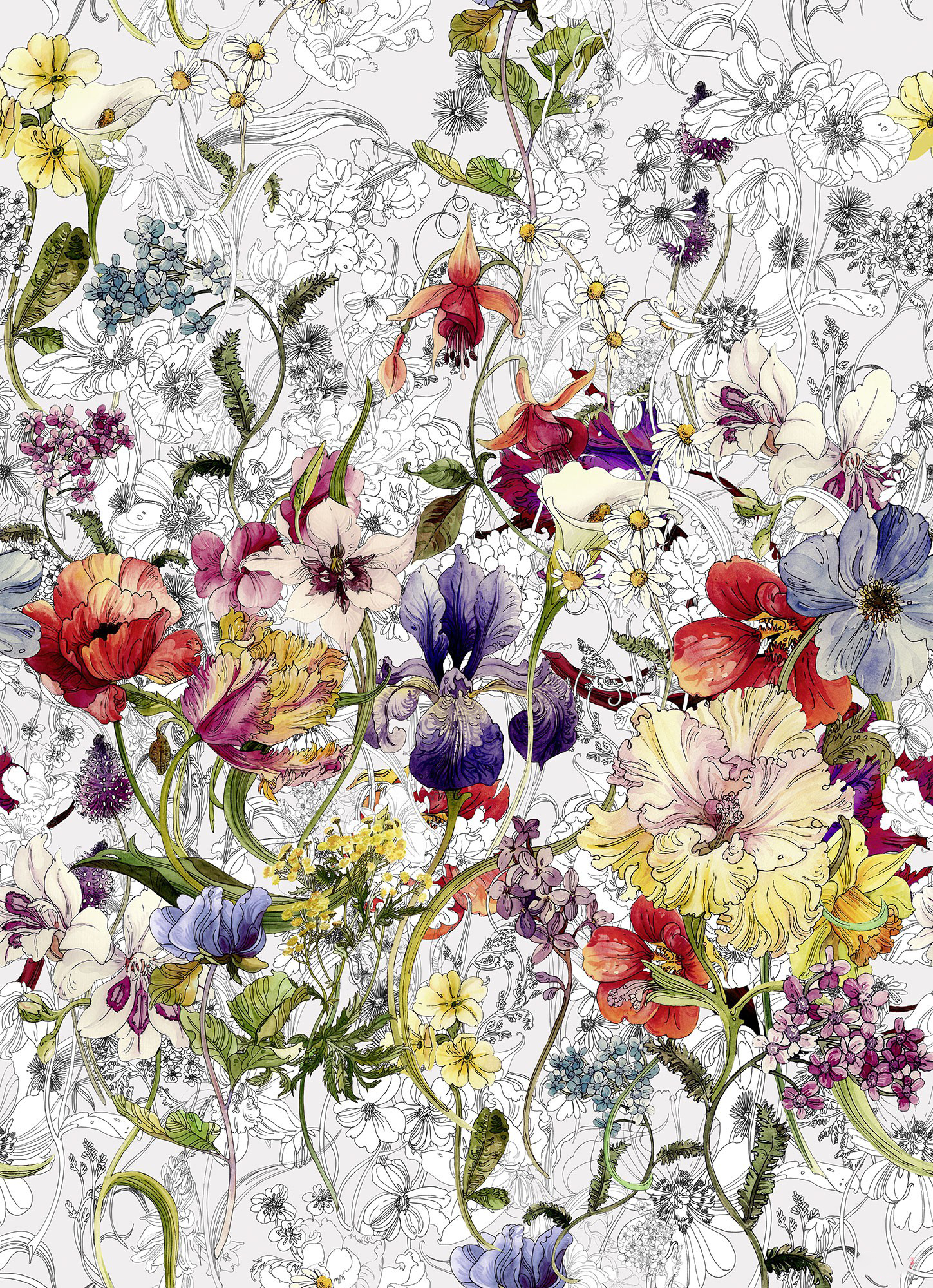 

Фотообои бумажные Komar Flora 184x254 см 4 сегмента (4-201)