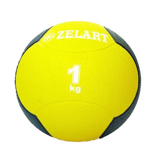 

Медбол FI-5121 Zelart 1кг Желто-черный (56363028)