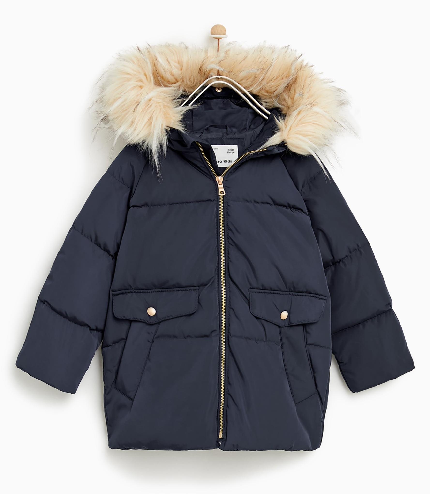 

Зимний пуховик Zara 140 размер синий 702620
