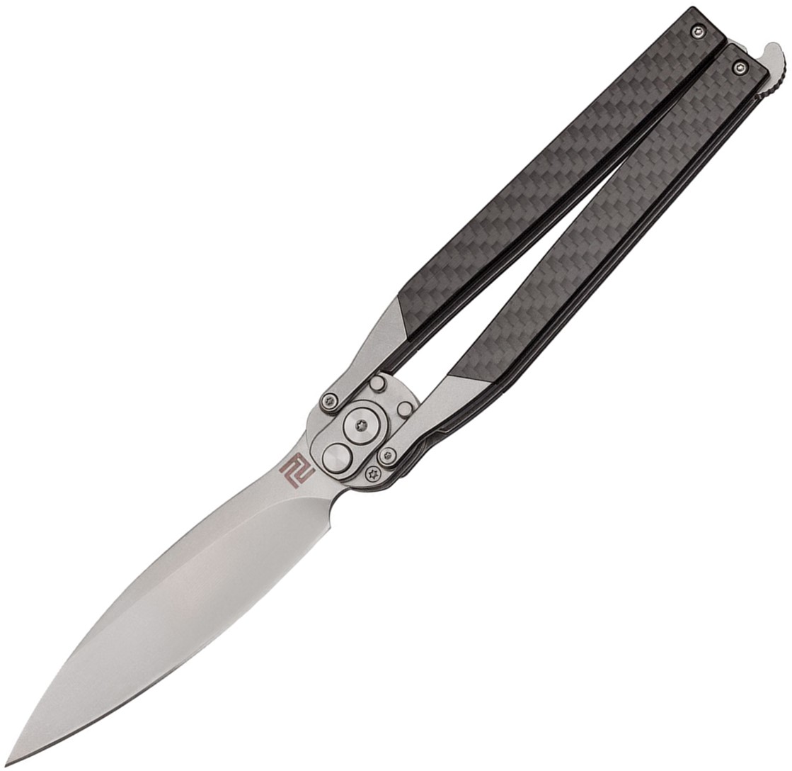 

Нож Artisan Cutlery Kinetic Balisong, D2, CF Black (27980211)