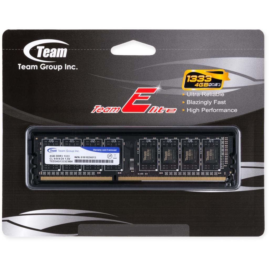 

Модуль памяти DDR3 4GB/1333 Team Elite TED34G1333C901