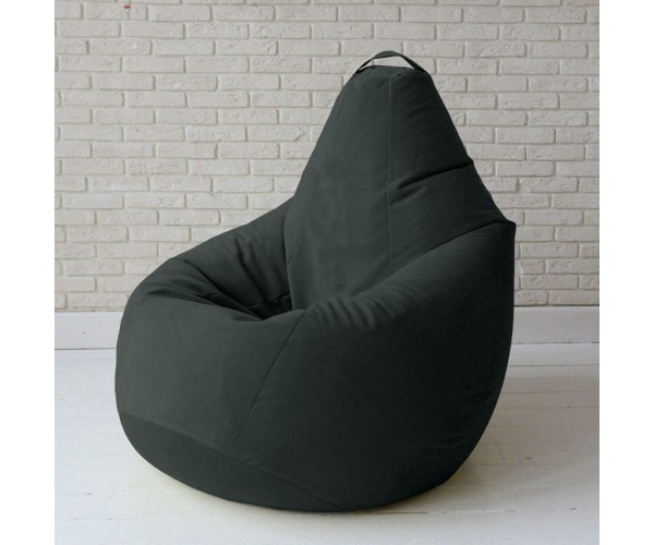 

Кресло-груша велюр черный с отливом KatyPuf L 100x75