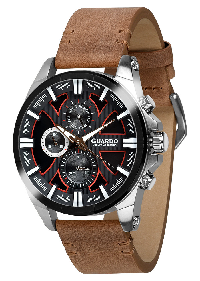 

Часы мужские Guardo S1631-6 серебряные
