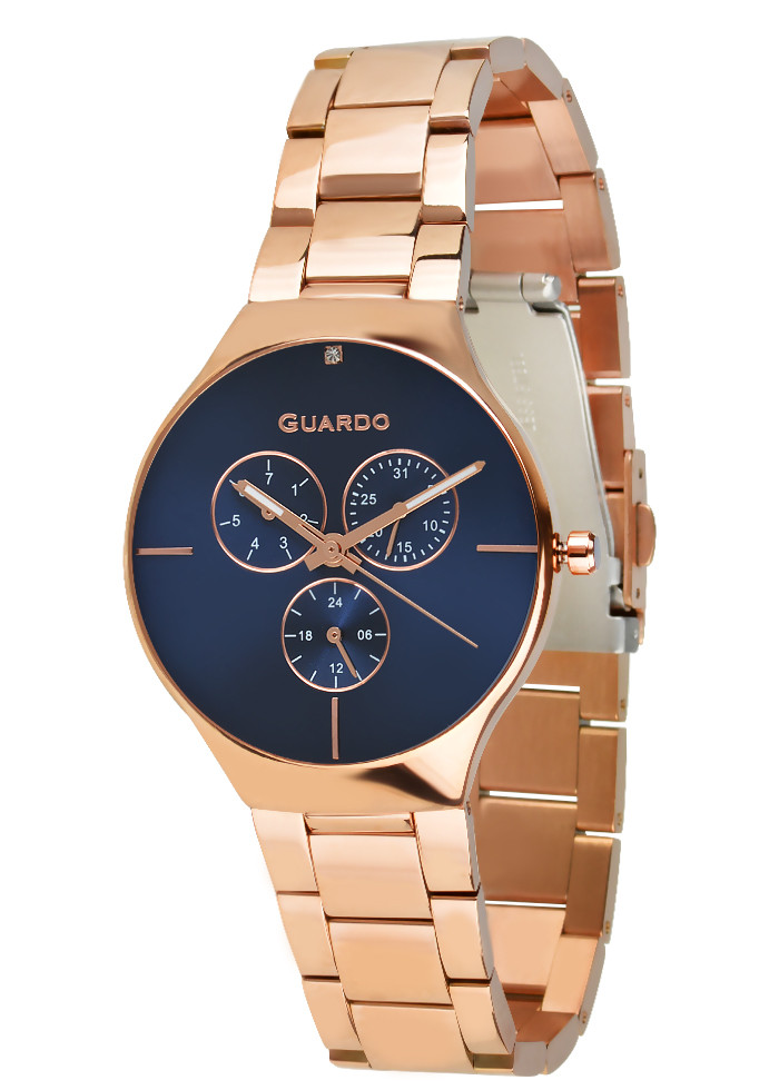 

Часы женские Guardo золотые B01398-(1)-5 розово-золотые