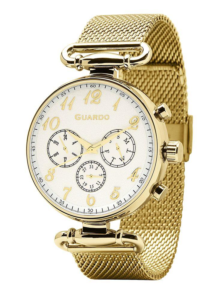 

Часы женские Guardo 11221-4 золотые