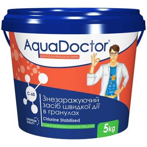 

Дезинфектант на основе хлора быстрого действия AquaDoctor C-60 в гранулах 5 кг