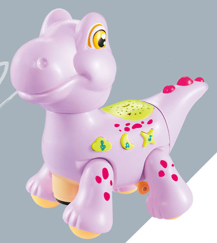 

Игрушка Музыкальная динозаврик D Jin Shang Lu розовый 8837