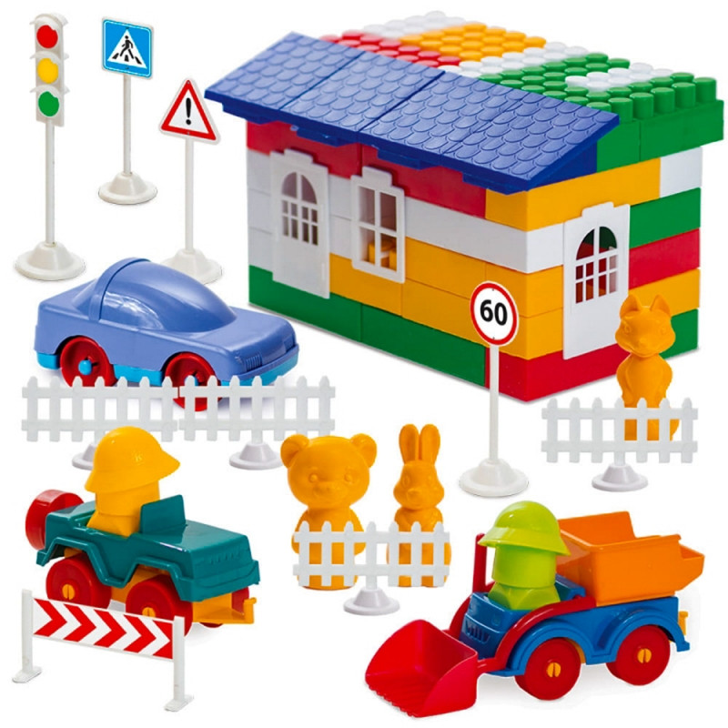 

Конструктор Colorplast "Лидер" №5 200дет. 1-054