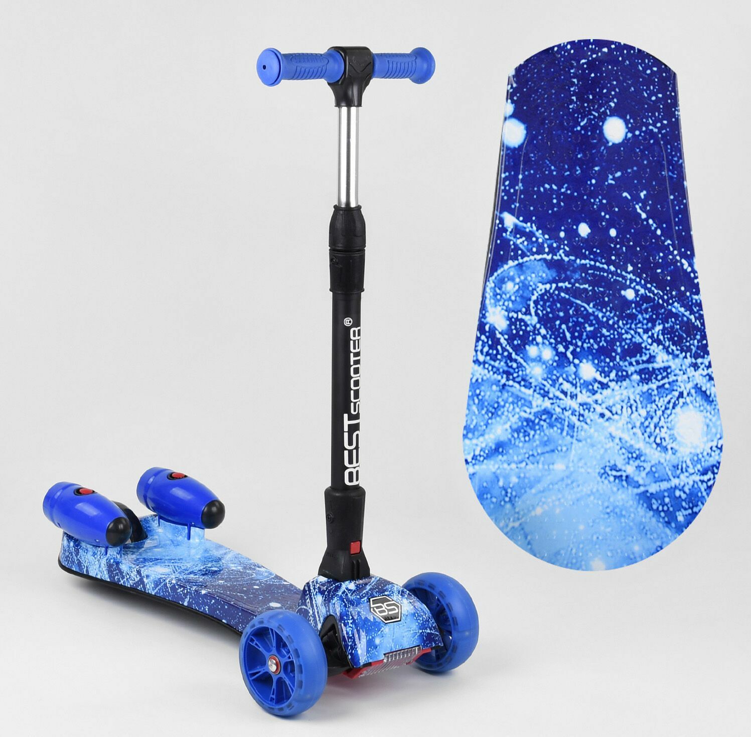 

Самокат трехколесный Best Scooter MAXI 13455 с парогенератором и музыкой Синий