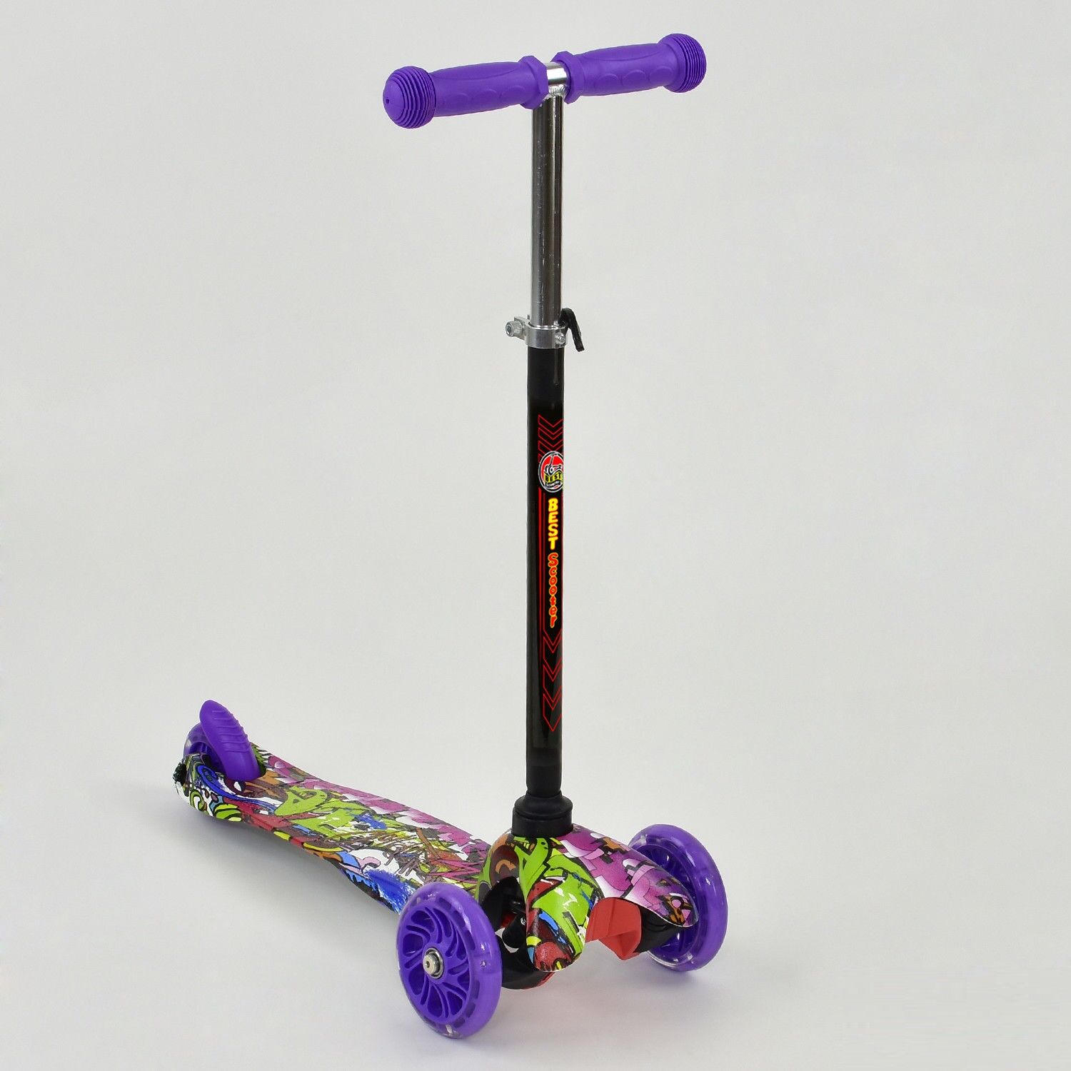 

Самокат трехколесный Best Scooter MINI 779-1290 колеса PU светящиеся Фиолетовый