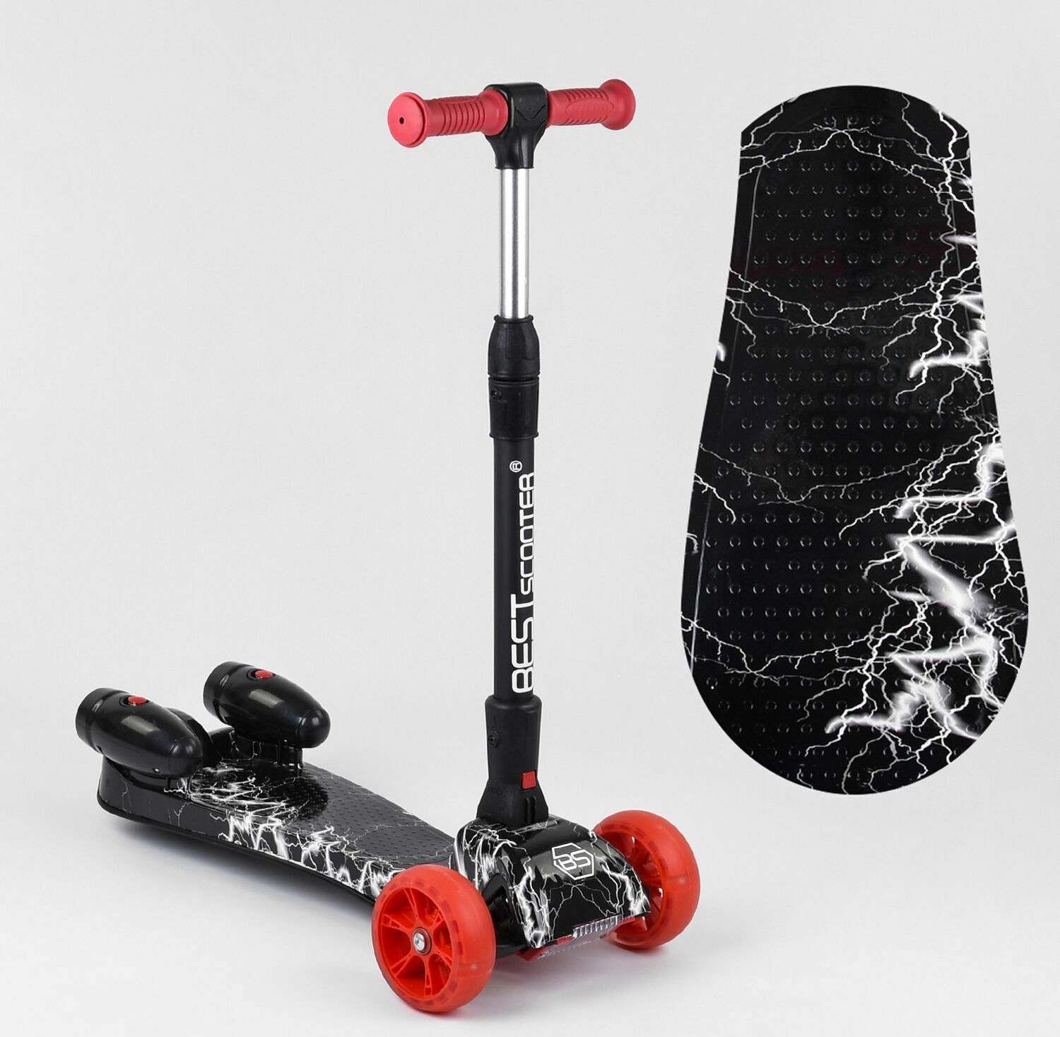 

Самокат "Best Scooter" MAXI" трехколесный с парогенератором, Черный (80542)