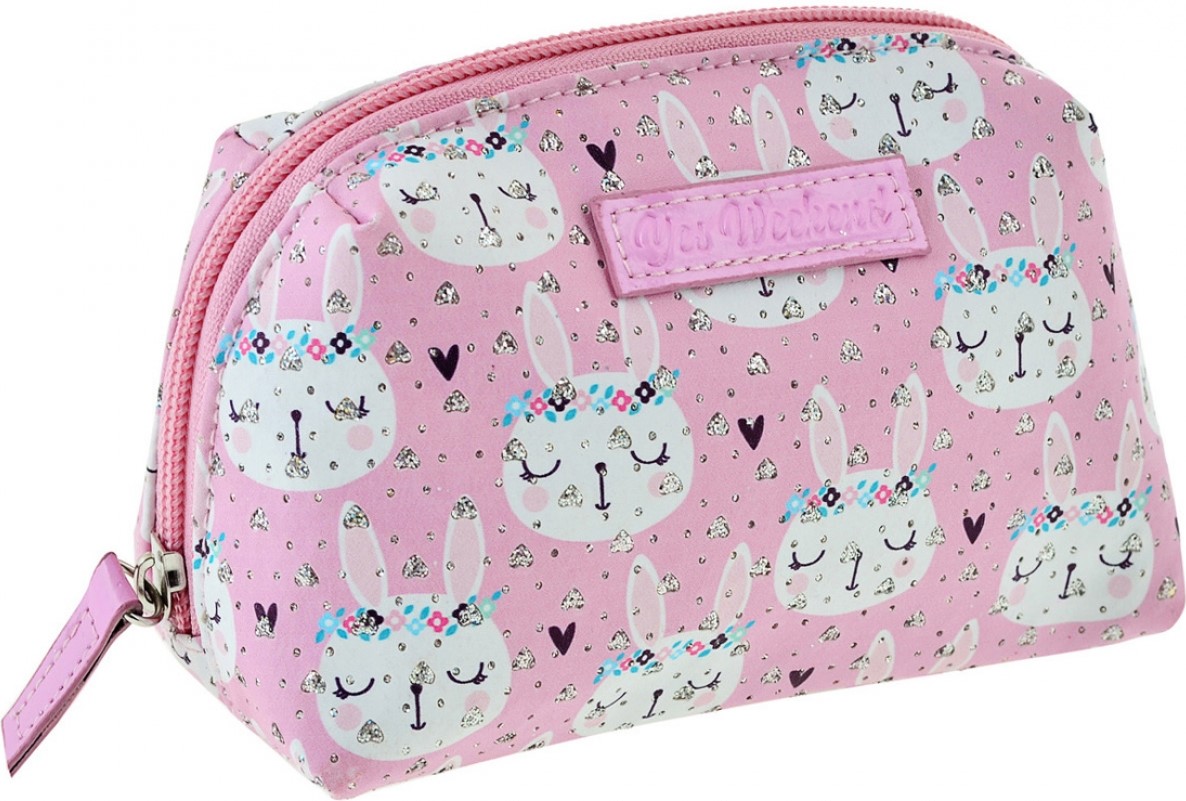 

Косметичка Yes Weekend Rabbits 1 отделение Белая с розовым (532655)