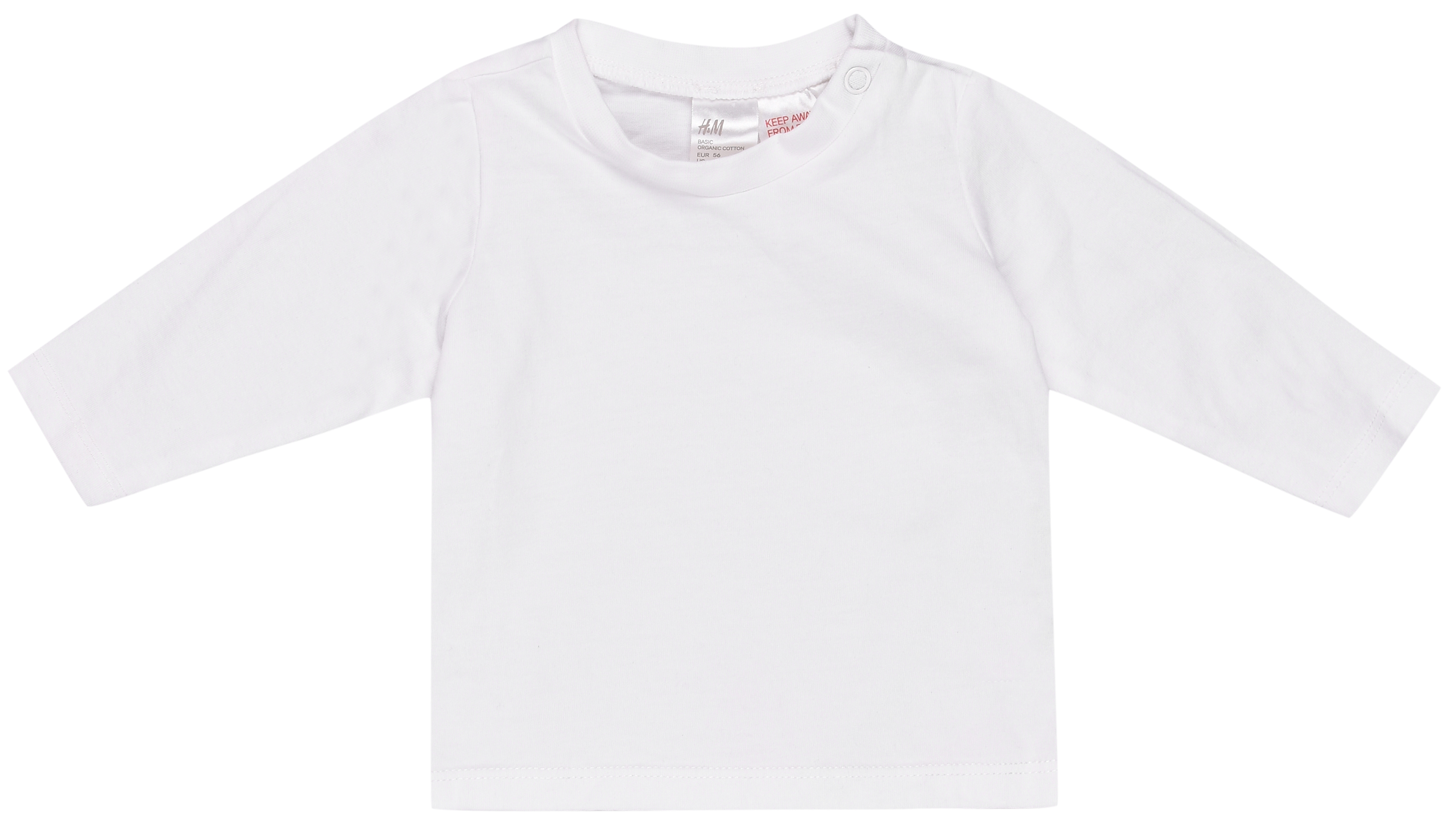 

Лонгслив H&M 56см белый 6218138