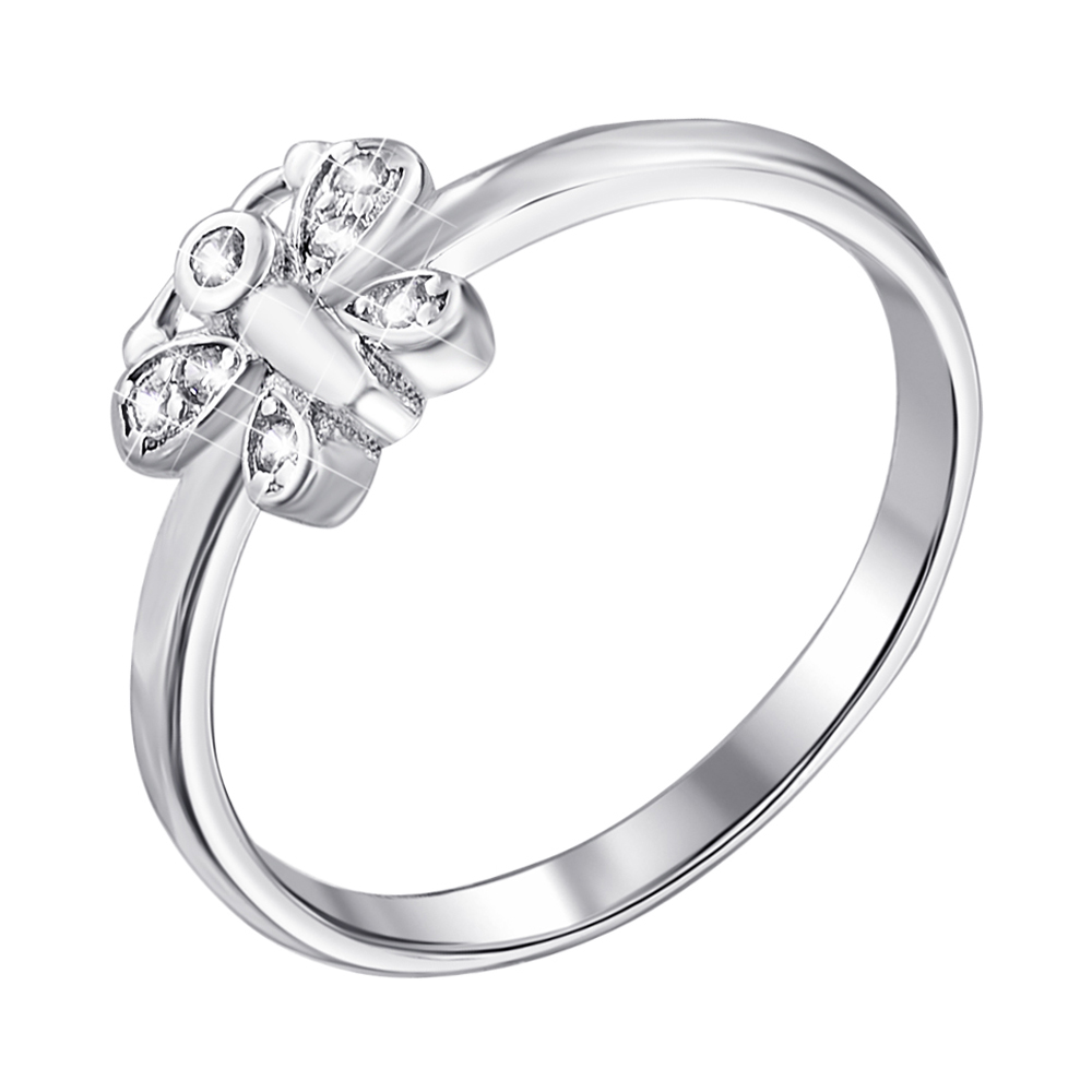 

Серебряное кольцо с фианитами 000125449 16 размера