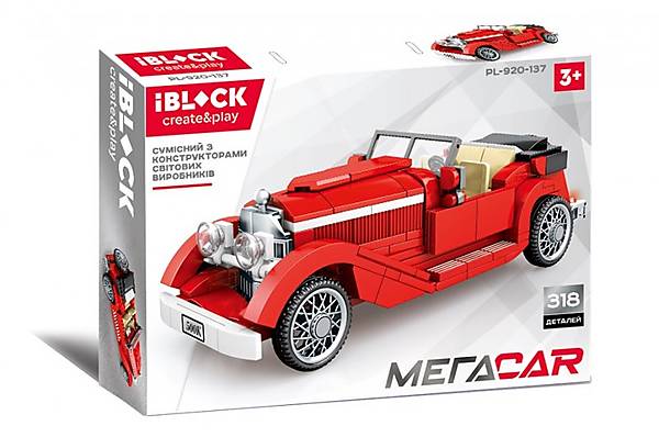 

Конструктор МЕГАCAR 318 деталей IBLOCK (PL-920-137)