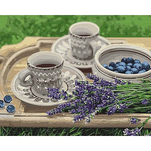 

Набор для росписи по номерам "Лавандовый завтрак" 40 * 50см Идейка (КНО5600)