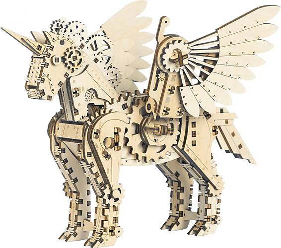 

Деревянный конструктор "Mechanical Unicorn" 140 эл Mr. Play Wood (10604)