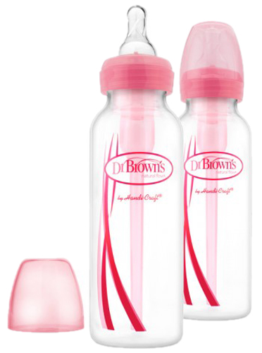 

Бутылочка для кормления с узким горлышком Dr. Brown's 250 мл 2 шт Розовая (SB82305-ESX) (072239306369)