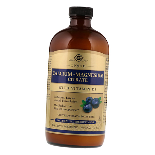 

Жидкий Кальций Магний Д3, Calcium Magnesium Citrate Liquid, Solgar 473мл Черника (36313163)