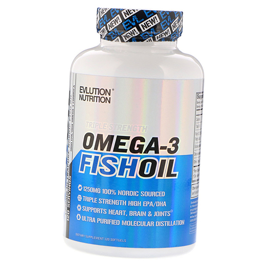 

Omega 3 Fish Oil Evlution Nutrition 120гелкапс (67385001)