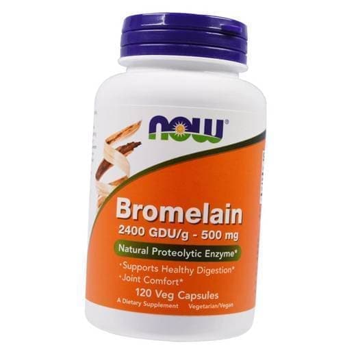 

Бромелайн, Bromelain 500, Now Foods 120вегкапс (69128001)