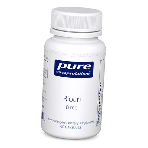 

Биотин, Biotin 8, Pure Encapsulations 60капс (36361006)