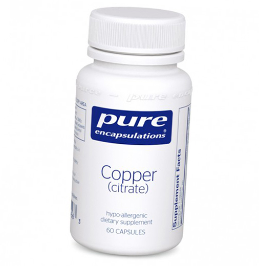 

Цитрат Меди, Copper Сitrate, Pure Encapsulations 60капс (36361089)