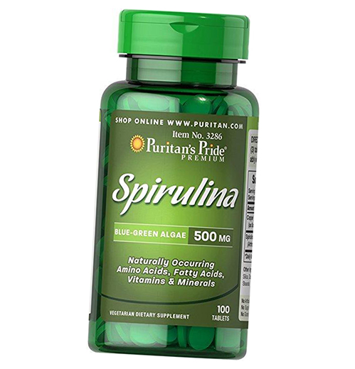 

Спирулина, Spirulina 500, Puritan's Pride 100таб (71367022)