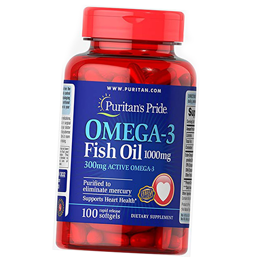 

Омега 3, Omega-3 Fish Oil 1000, Puritan's Pride 100гелкапс (67367007)