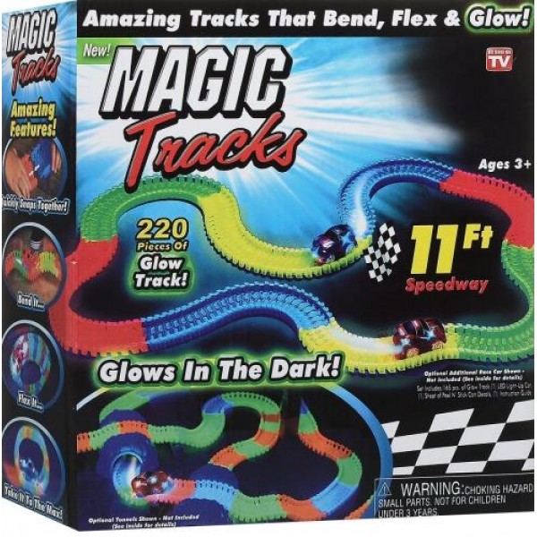 

Трек автомобільний Magic Tracks 220 деталей - дорога з машинкою. що світиться