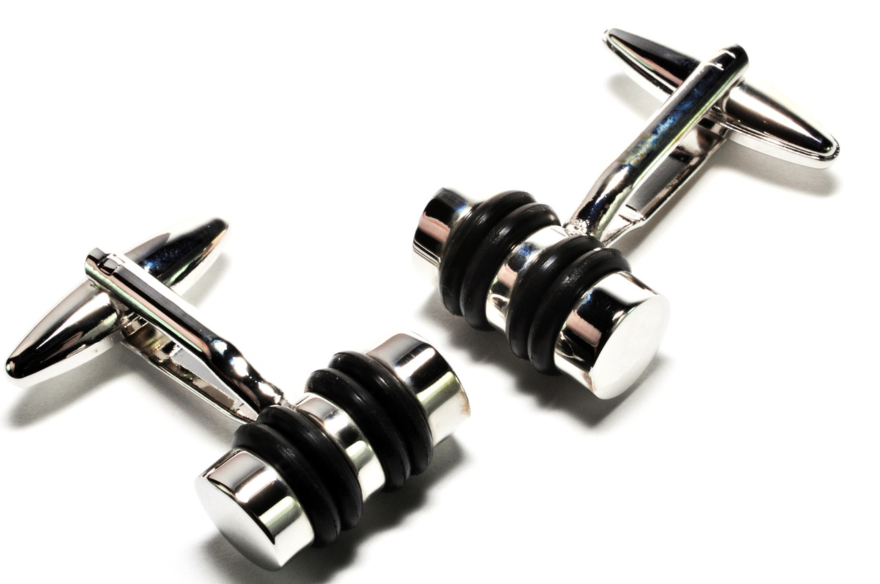 

Запонки Pasadore Iron&Rubber 22321CS серебристые