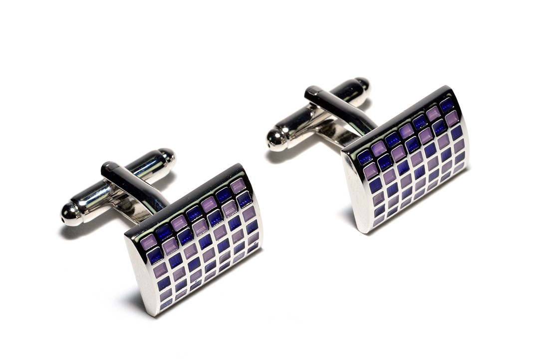 

Запонки Pasadore Mosaic Purple 22371cs фиолетовая эмаль