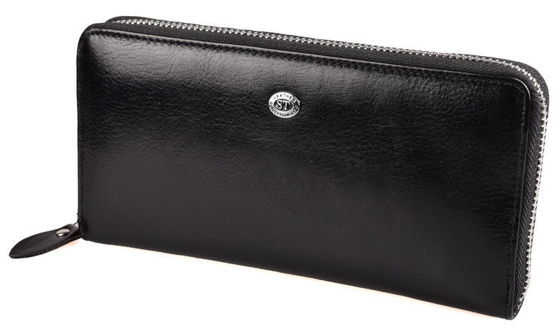 

Мужской кожаный кошелек клатч на молнии ST B 138-3 Black