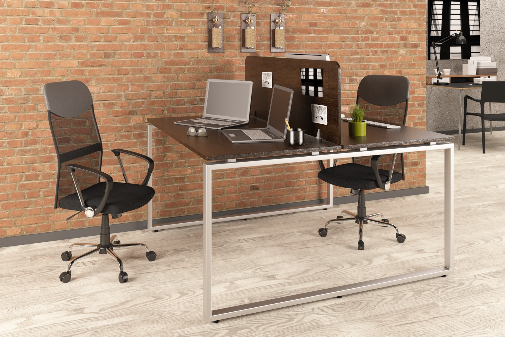 

Двойной письменный стол Loft design Q-140 Венге Корсика