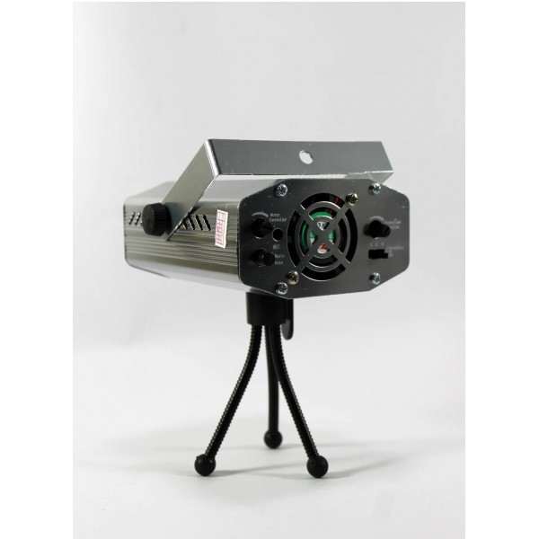 

Лазерный проектор, стробоскоп, диско лазер UKC HJ08 4 в 1 c триногой Серый 4053