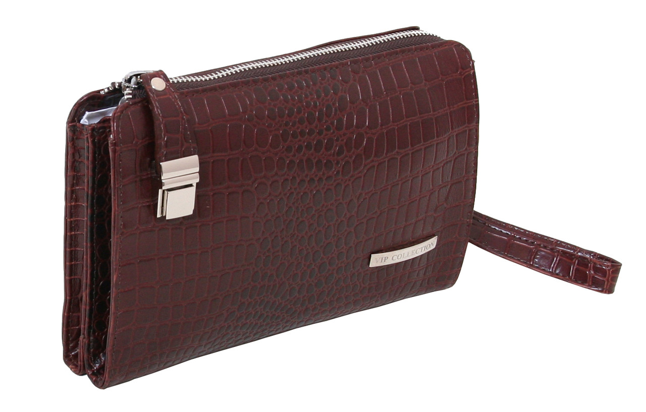

Чоловічий клатч шкіряний Vip Collection 410-C Коричневий