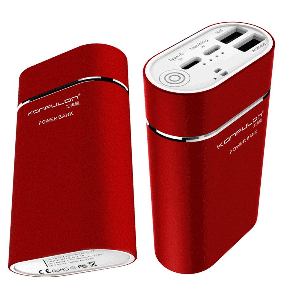 

УМБ внешний аккумулятор Powerbank Konfulon Q10 Quick Charge 3.0 10000mAh. Красный