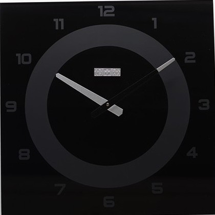 

Оригинальные настенные часы 40х40 см Sklo+Glas CLASSIC с цифрами черные [Стекло, Открытые]